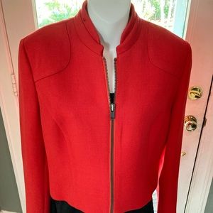 A great red little bomber style jacket!